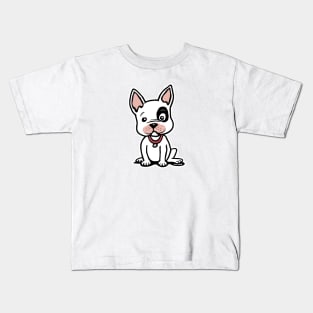 Lieve Franse Bulldog Pup Zittend In Cartoon Kids T-Shirt